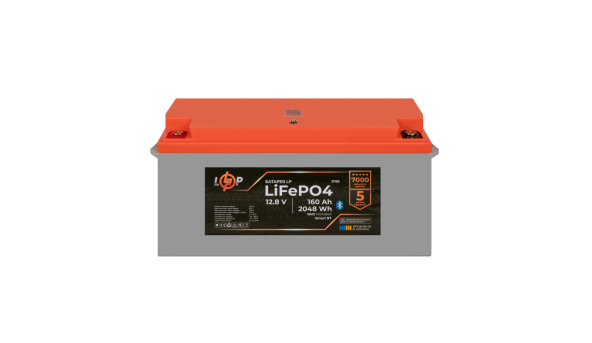 Акумулятор LP LiFePO4 12,8V - 160 Ah (2048Wh) (BMS 100A/80А) пластик Smart BT - 621153