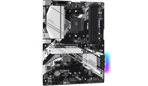 ASRock B550 Pro4 (AM4/B550, 4*DDR4, 2xPCIex16, HDMI/VGA, 6xSATAІІІ, 3xM.2, GLan, 7.1ch, ATX) - 623717