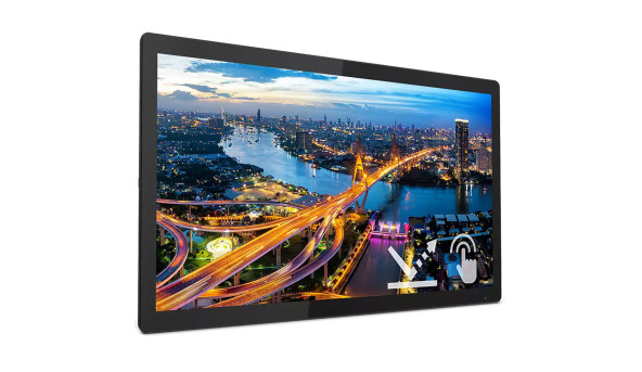 TFT 21.5" Philips 222B1TFL, IPS, 75Гц, сенсорний, VGA, HDMI, DP, USB-hub, HAS, чорний - 623768
