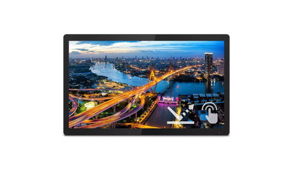 TFT 21.5" Philips 222B1TFL, IPS, 75Гц, сенсорний, VGA, HDMI, DP, USB-hub, HAS, чорний