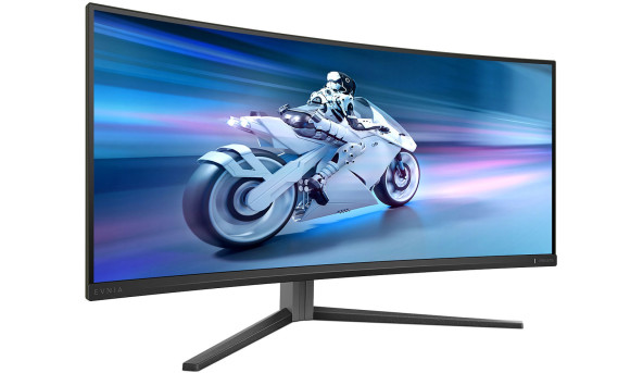 TFT 34" Philips 34M2C6500, QD-OLED, 175hz, вигн, WQHD, 2xHDMI, DP, USB-hub, HAS, cинювато-сірий - 623770