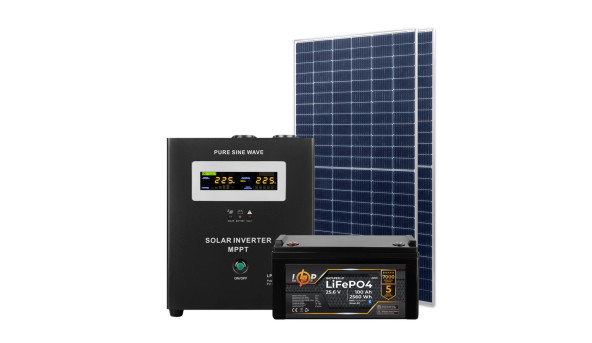 Комплект СЭС 1.4kW АКБ 2.56kWh (литий) 100 Ah Премиум