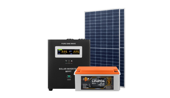 Комплект СЕС 1.4kW АКБ 2.56kWh (літій) 100 Ah Преміум - 624303
