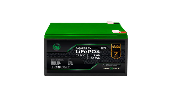 Аккумулятор GV LiFePО4 12,8V - 7Ah (90Wh)