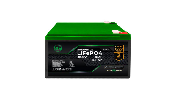 Аккумулятор GV LiFePО4 12,8V - 12Ah (154Wh)