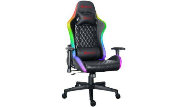 Крісло ігрове XTRIKE ME Advanced Gaming Chair GC-907, 50мм, RGB, чорно-червоне - 625226