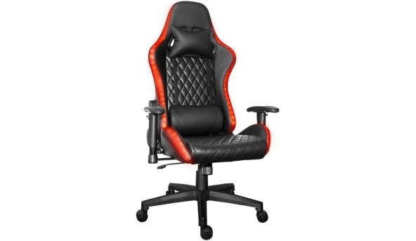 Крісло ігрове XTRIKE ME Advanced Gaming Chair GC-907, 50мм, RGB, чорно-червоне - 625226