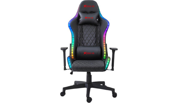 Крісло ігрове XTRIKE ME Advanced Gaming Chair GC-907, 50мм, RGB, чорно-червоне