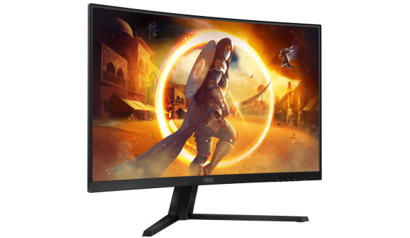 TFT 31.5" AOC CQ32G4VE, VA, QHD, 180Гц, 0,5 мс, вигнутий, 2хHDMI, DP, чорно-сірий - 625579