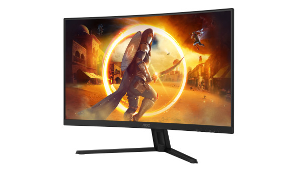 TFT 31.5" AOC CQ32G4VE, VA, QHD, 180Гц, 0,5 мс, вигнутий, 2хHDMI, DP, чорно-сірий - 625579