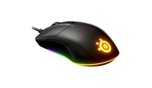 Мишка SteelSeries Rival 3, RGB Prism, 8500dpi., 6кн., чорна - 625640