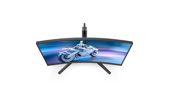 TFT 27" Philips 27M2C5200W, VA, вигнутий, 280Hz, 0,3 ms, 2xHDMI, DP, HAS, Pivot, чорно-сірий - 625734