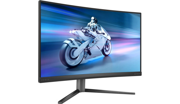 TFT 27" Philips 27M2C5200W, VA, вигнутий, 280Hz, 0,3 ms, 2xHDMI, DP, HAS, Pivot, чорно-сірий - 625734
