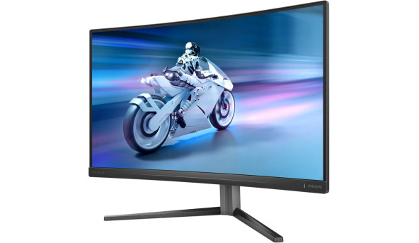 TFT 27" Philips 27M2C5200W, VA, вигнутий, 280Hz, 0,3 ms, 2xHDMI, DP, HAS, Pivot, чорно-сірий - 625734