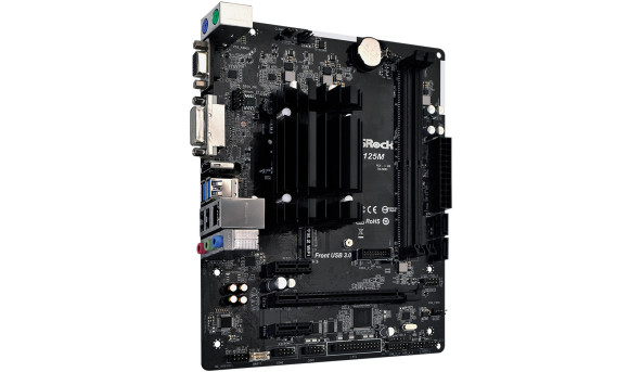 ASRock J4125M/Ref (Quad-Core Celeron 2.7GHz, 2xDDR4, VGA/HDMI/DVI, 1*PCIex16, 2xSATAIII, mATX) - 625789