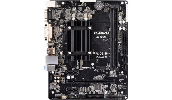 ASRock J4125M/Ref (Quad-Core Celeron 2.7GHz, 2xDDR4, VGA/HDMI/DVI, 1*PCIex16, 2xSATAIII, mATX)