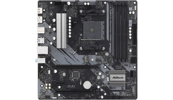 ASRock A520M PHANTOM GAMING 4/Ref (AM4/A520, 4*DDR4, PCIex16, DP/HDMI, 4xSATAІІІ, 2M.2, GLan, 8ch