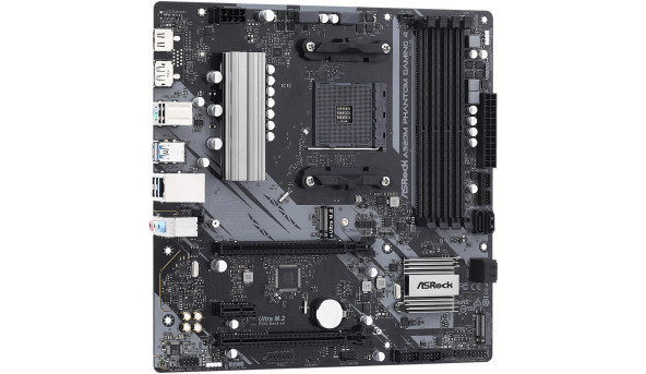 ASRock A520M PHANTOM GAMING 4/Ref (AM4/A520, 4*DDR4, PCIex16, DP/HDMI, 4xSATAІІІ, 2M.2, GLan, 8ch - 625790