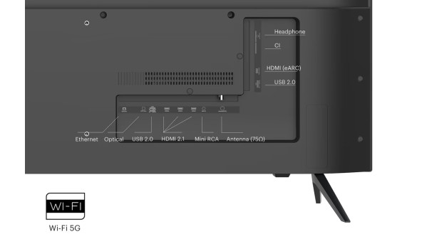 TV 65 Kivi 65U760QB UHD/DLED/T2/Android 11/2 x 12W/HDMI/Wi-Fi/VESA 400x200 M6//Black - 625998