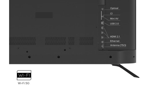 TV 50 Kivi 50U730QB UHD/DLED/T2/Android 11/2 x 10W/HDMI/Wi-Fi/VESA 200x200 M6/Black - 626000