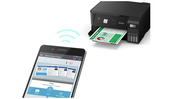 БФП А4 Epson EcoTank L3560 (33 стор/хв, 4800 x 1200 dpi, Wi-Fi, СБПЧ, чорний) - 626002