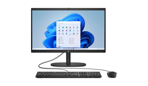 Моноблок 21.5" HP 22-dg0001ua AiO i3-N300/8Gb/SSD512Gb/K&M/Cam/WiFi/DOS/Jet Black