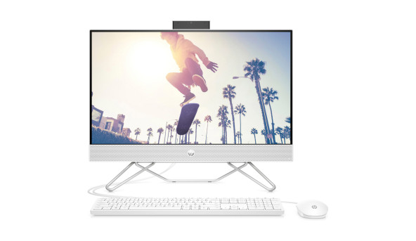 Моноблок 23.8" HP 24-cb1000ua AiO i3-1215U/16Gb/SSD512Gb/WiFi/Cam/K&M/DOS/Starry White