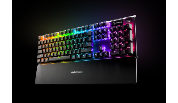 Клавіатура ігрова механічна SteelSeries Apex 5 (Blue Switch) UA OLED Smart Display - 626324