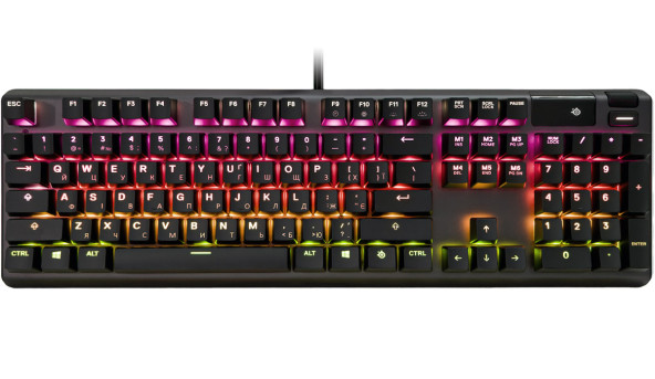 Клавіатура ігрова механічна SteelSeries Apex 5 (Blue Switch) UA OLED Smart Display - 626324