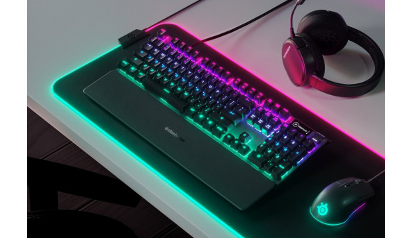 Клавіатура ігрова механічна SteelSeries Apex 5 (Blue Switch) UA OLED Smart Display - 626324
