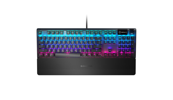 Клавіатура ігрова механічна SteelSeries Apex 5 (Blue Switch) UA OLED Smart Display