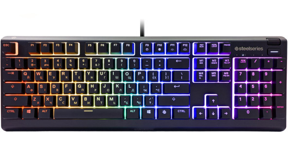 Клавіатура ігрова SteelSeries Apex 3 UA Whisper keys RGB - 626325