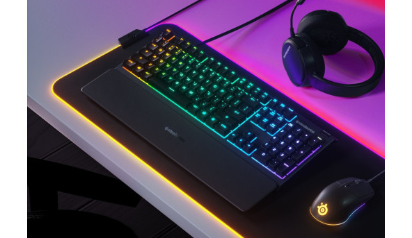 Клавіатура ігрова SteelSeries Apex 3 UA Whisper keys RGB - 626325