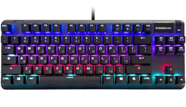 Клавіатура ігрова механічна SteelSeries Apex 7 TKL (Red Switch) UA OLED Smart Display - 626326