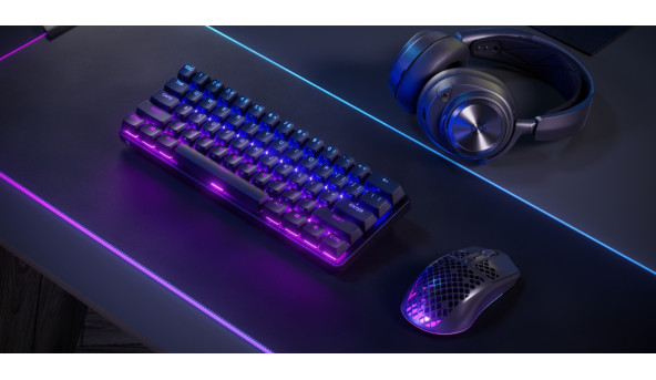 Клавіатура ігрова SteelSeries Apex Pro Mini WL HyperMagnetic Switches, OmniPoint 2.0, OLED - 626329