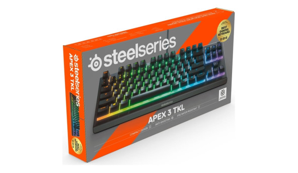 Клавіатура ігрова SteelSeries Apex 3 TKL UA Black - 626330