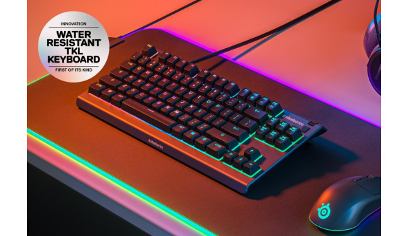 Клавіатура ігрова SteelSeries Apex 3 TKL UA Black - 626330