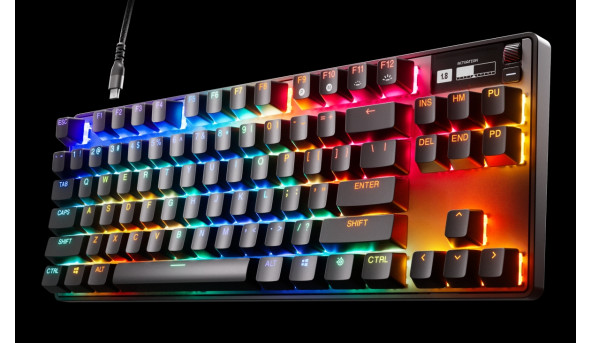 Клавіатура ігрова SteelSeries Apex Pro TKL UA HyperMagnetic Switches, OmniPoint 2.0, OLED - 626334