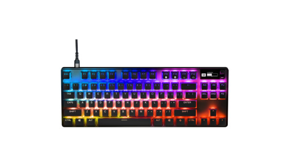 Клавіатура ігрова SteelSeries Apex Pro TKL UA HyperMagnetic Switches, OmniPoint 2.0, OLED