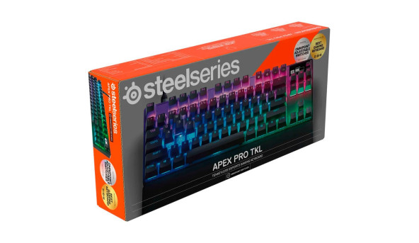 Клавіатура ігрова SteelSeries Apex Pro TKL UA HyperMagnetic Switches, OmniPoint 2.0, OLED - 626334