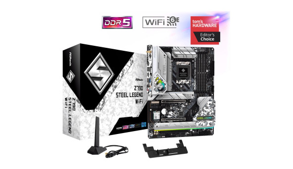 AsRock Z790 STEEL LEGEND WIFI (1700, 4*DDR5, 3*PCIex16, HDMI/DP, 8xSATA, 6xM.2, 2.5Glan,7.1ch, ATX) - 626609