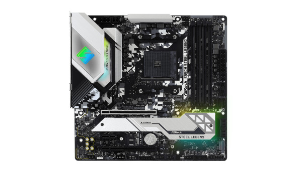ASRock B550M STEEL LEGEND (AM4/B550, 4*DDR4, 2xPCIex16, HDMI/DP, 6xSATAІІІ, 3xM.2,GLan,7.1ch, mATX)