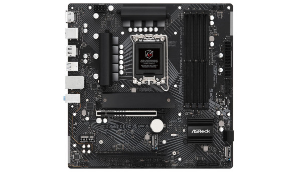 ASRock B760M PG LIGHTNING (1700/B760, 4*DDR5, 2xPCIex16, 4xSATAІІІ, 3xM.2, 2.5GLan, 7.1ch, mATX)