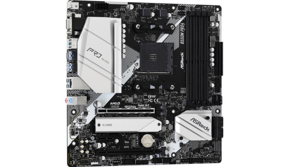 ASRock B550M Pro4 (AM4/B550, 4*DDR4, 2xPCIex16, DP/HDMI/VGA, 6xSATAІІІ, 3xM.2, GLan, 7.1ch, mATX) - 626618