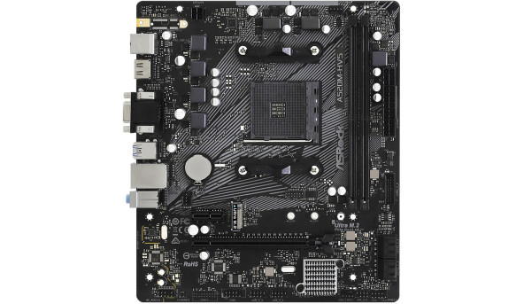 ASRock A520M-HVS (AM4/A520, 2*DDR4, PCIex16, D-Sub/HDMI, 4xSATAІІІ, M.2, GLan, 8ch, mATX)