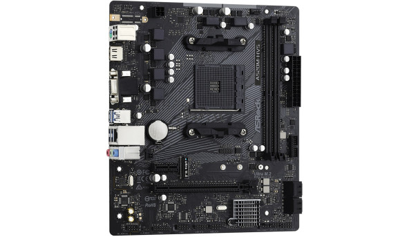 ASRock A520M-HVS (AM4/A520, 2*DDR4, PCIex16, D-Sub/HDMI, 4xSATAІІІ, M.2, GLan, 8ch, mATX) - 626621