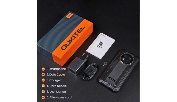 Смартфон Oukitel WP28E 6.5"HD+ /4GB/64GB/ T606 /10600mAh /13+5Мп/ IP69K /NFC Black - 626768