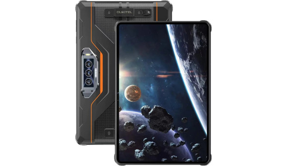 Планшет Oukitel RT8 11" FHD+ /6GB/256GB/ G99 /20000mAh/48+32Мп Night/IP69K/NFC/LTE Orange з тримачем