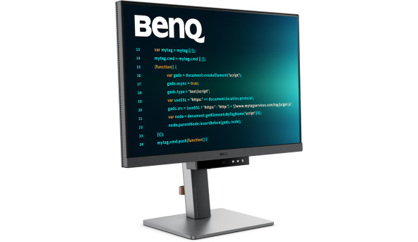 TFT 24.1" BenQ RD240Q, WQXGA, 16:10, USB-C, HDMI, DP, HAS, Pivot, колонки, темно-сірий - 627012