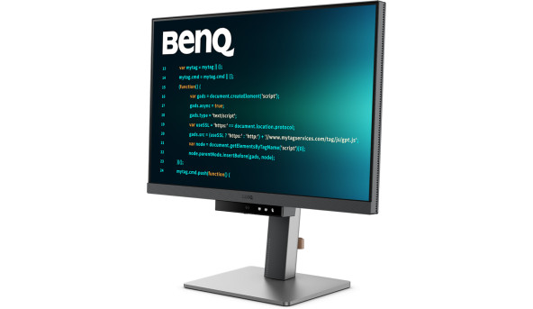 TFT 24.1" BenQ RD240Q, WQXGA, 16:10, USB-C, HDMI, DP, HAS, Pivot, колонки, темно-сірий - 627012